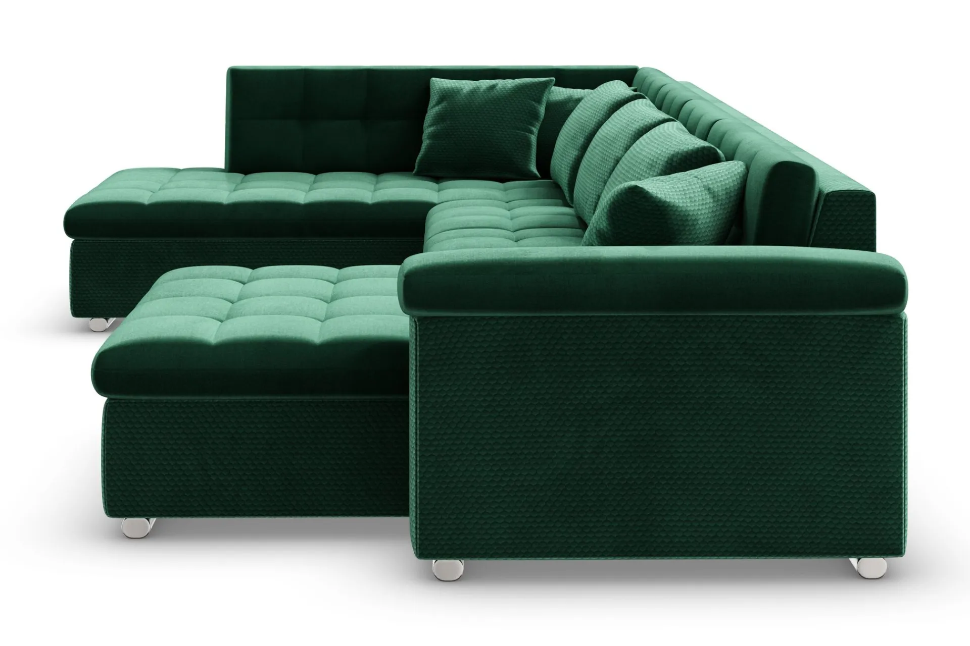 Majestic Furniture Velour Sofa & Fløyel Sofa-Dynir Hjørnesovesofa Divan Høyre Once 40 + Day Sammet 16 + Once 40