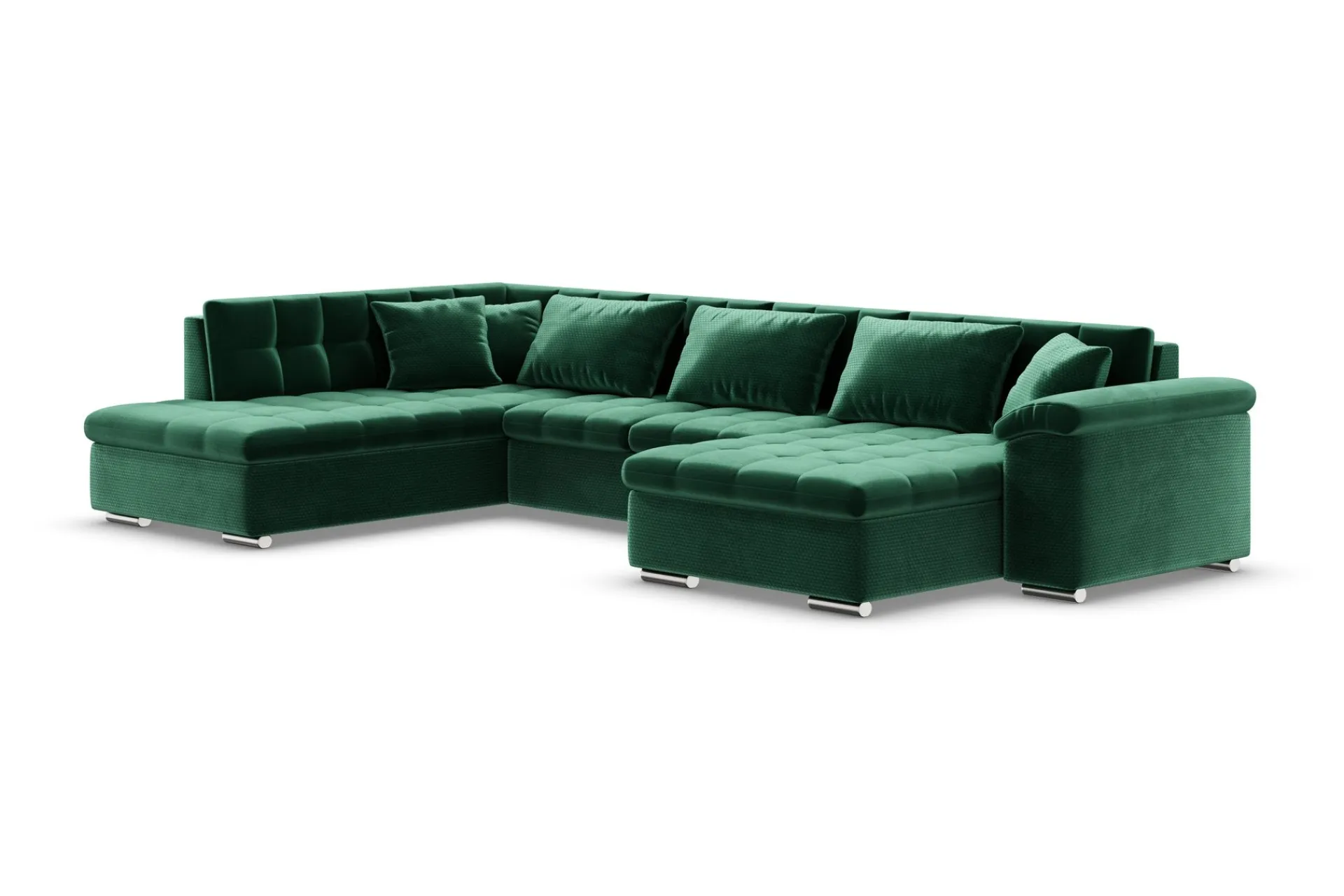 Majestic Furniture Velour Sofa & Fløyel Sofa-Dynir Hjørnesovesofa Divan Høyre Once 40 + Day Sammet 16 + Once 40
