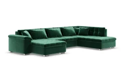 Majestic Furniture Velour Sofa & Fløyel Sofa|Sovesofaer-Dynir Hjørnesovesofa Divan Venstre Once 40 + Day Sammet 16 + Once 40