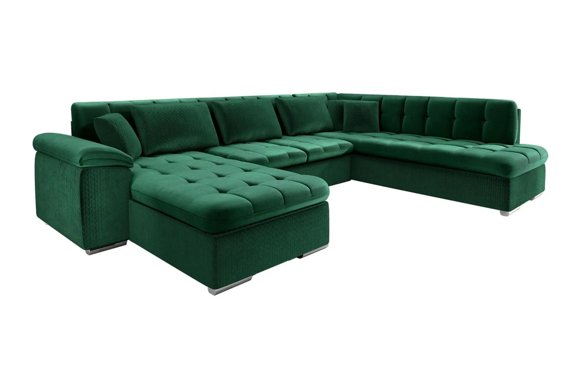 Majestic Furniture Velour Sofa & Fløyel Sofa-Dynir Hjørnesovesofa Divan Venstre Once 17 + Day Sammet 16