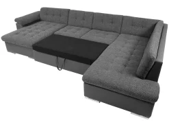 Sovesofaer-Dynir 6-seters U-sofa med Divan Venstre Mustard