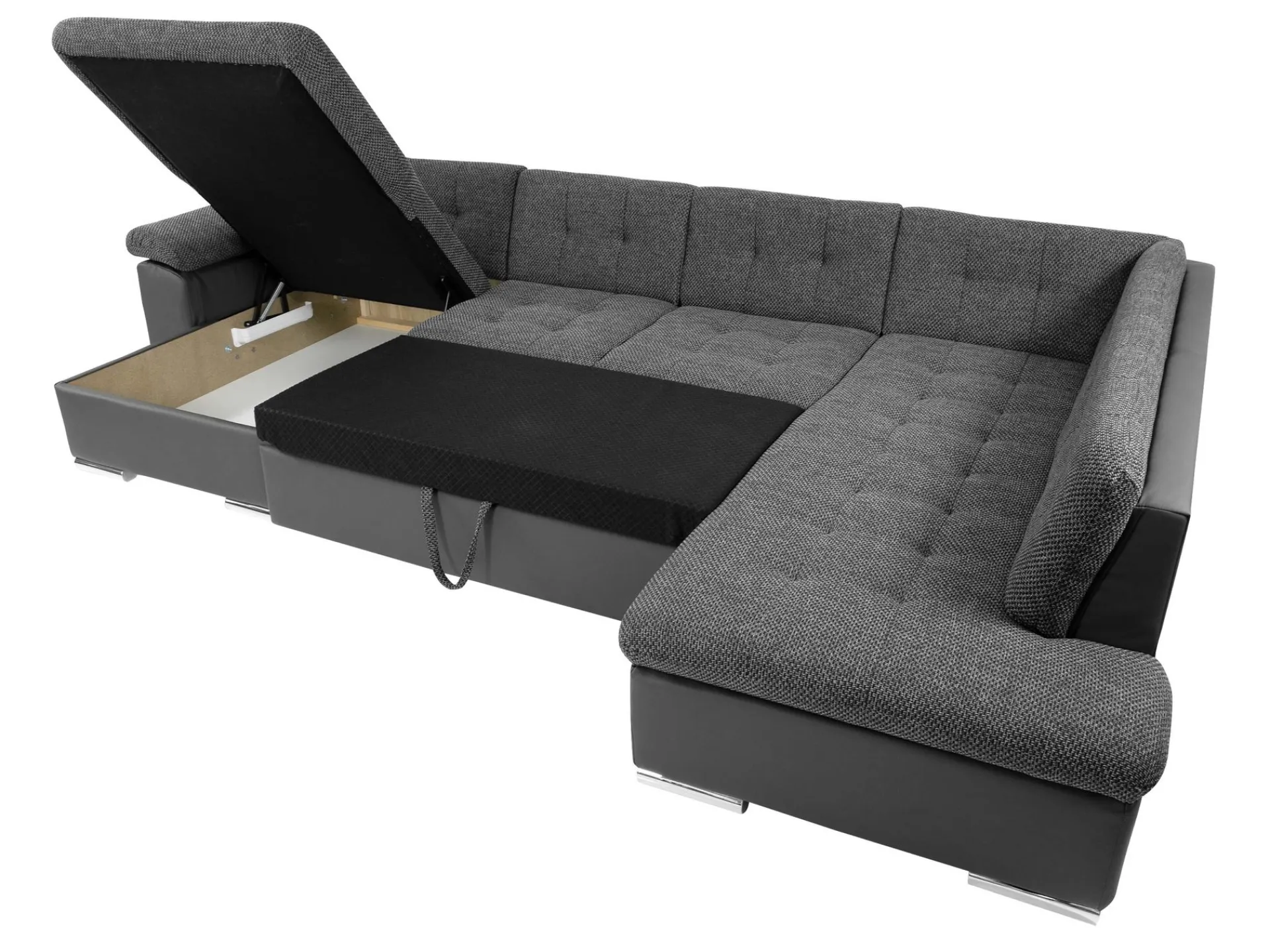 Sovesofaer-Dynir 6-seters U-sofa med Divan Venstre Mustard