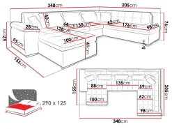 Sovesofaer-Dynir 6-seters U-sofa med Divan Venstre Mustard