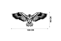 Skilt-Eagle 3 Metal Decor Veggdekor Svart