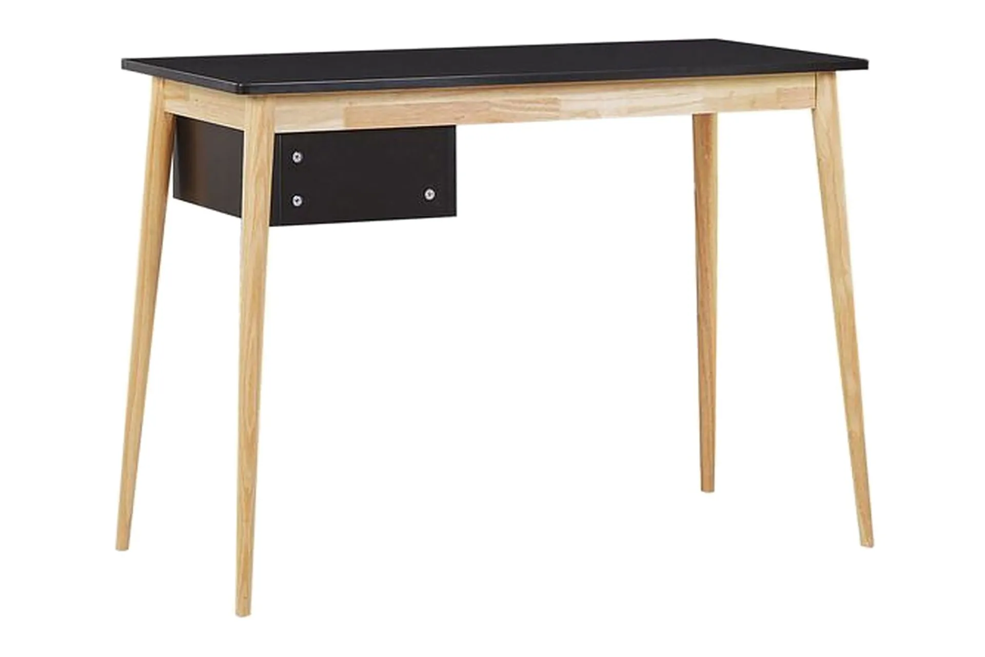 Kontorbord-Ebeme Skrivebord 106 cm med Oppbevaring 2 Skuffer Svart