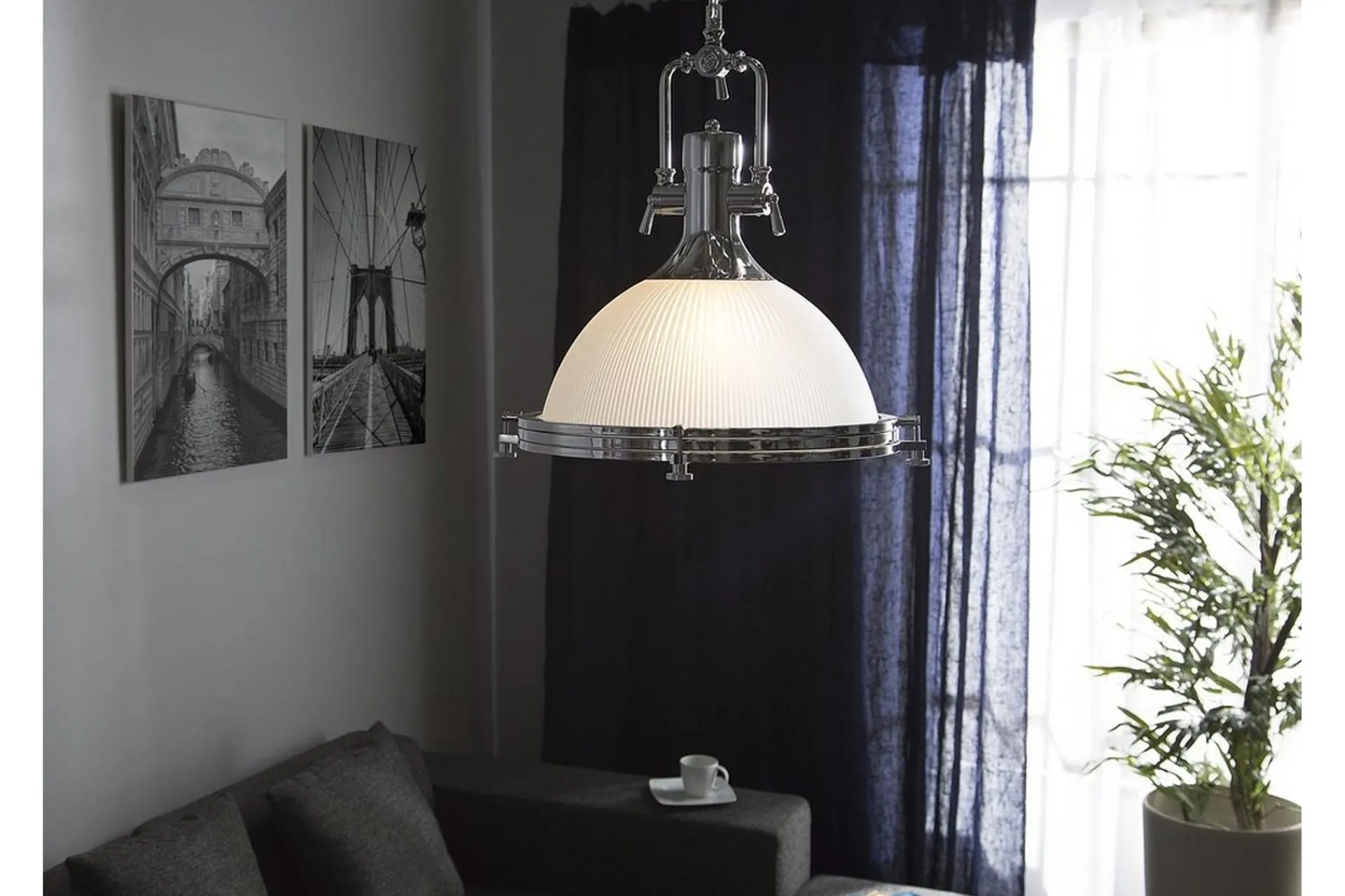 Kjøkkenlampe|Taklampe-Ebron Taklampe 38 cm Sølv