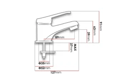 Baderom-Economico blandebatteri Grey