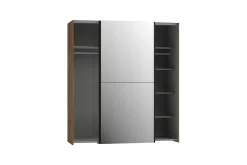 Garderober & Garderobesystem-Edessa Garderobe 62x171 cm Brun/Svart