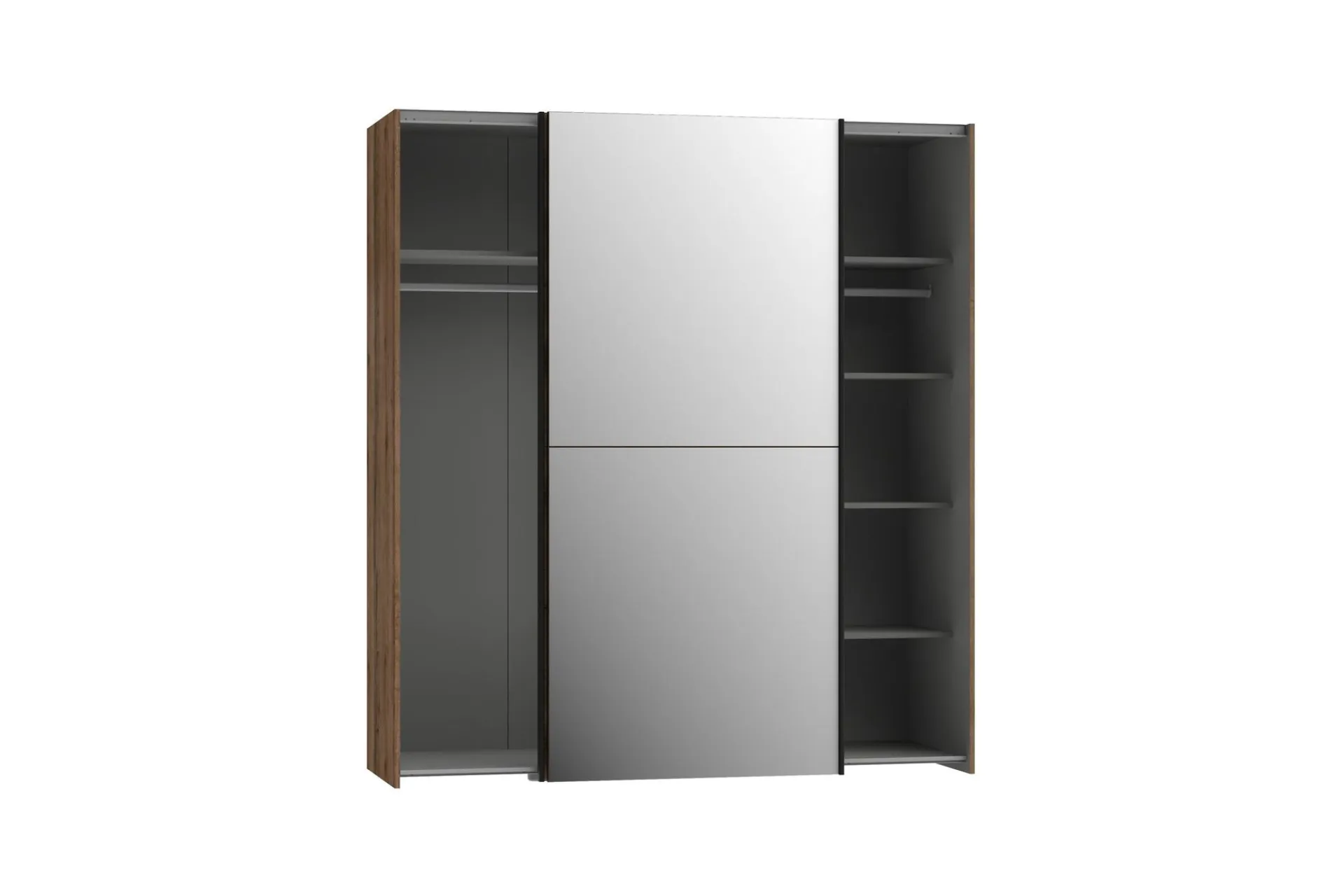 Garderober & Garderobesystem-Edessa Garderobe 62x171 cm Brun/Svart