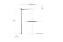 Garderober & Garderobesystem-Edessa Garderobe 62x171 cm Brun/Svart