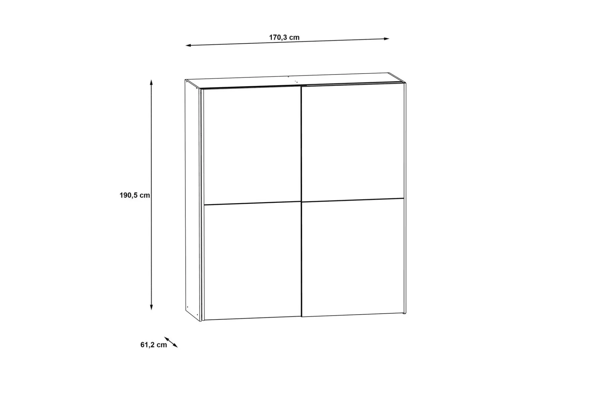 Garderober & Garderobesystem-Edessa Garderobe 62x171 cm Brun/Svart