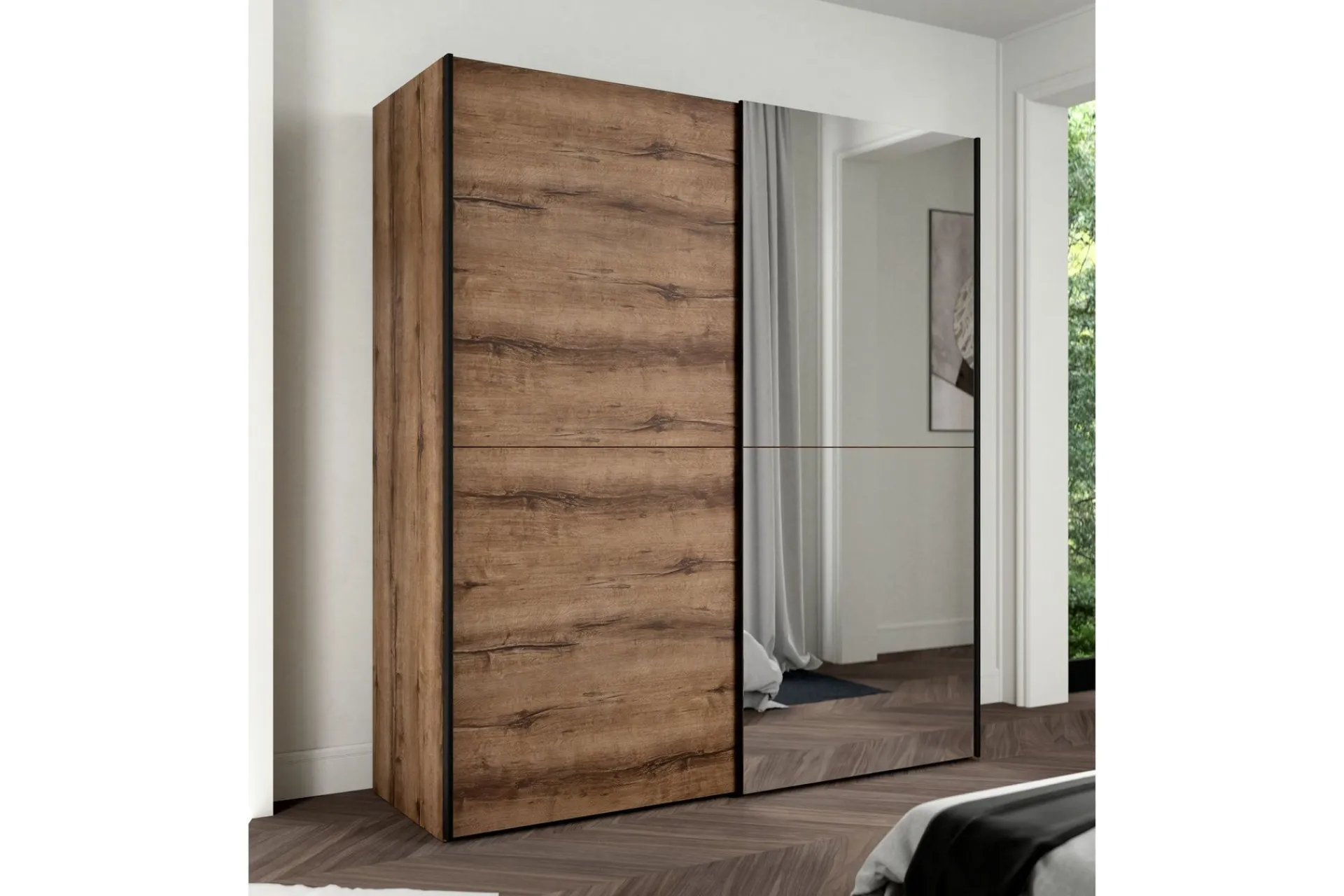 Garderober & Garderobesystem-Edessa Garderobe 62x171 cm Brun/Svart