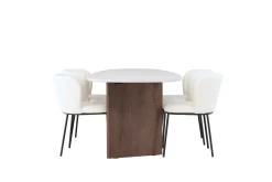 Venture Home Edina Spisegruppe 180 cm Oval med 4 Edina Stoler