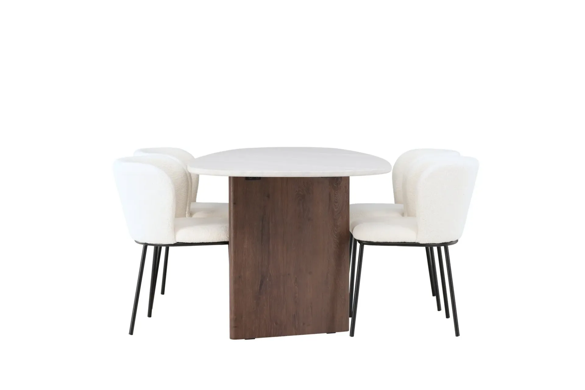 Venture Home Edina Spisegruppe 180 cm Oval med 4 Edina Stoler