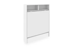 Kontorbord-Elegancia Veggskrivebord 70cm med Oppbevaringshylle Sammenle Hvit