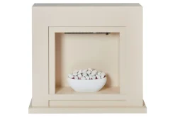 Tillbehør Peiser|Peis Uten Pipe-Elektrisk eldstad Beliani Sahara Beige||White Beige,Hvit