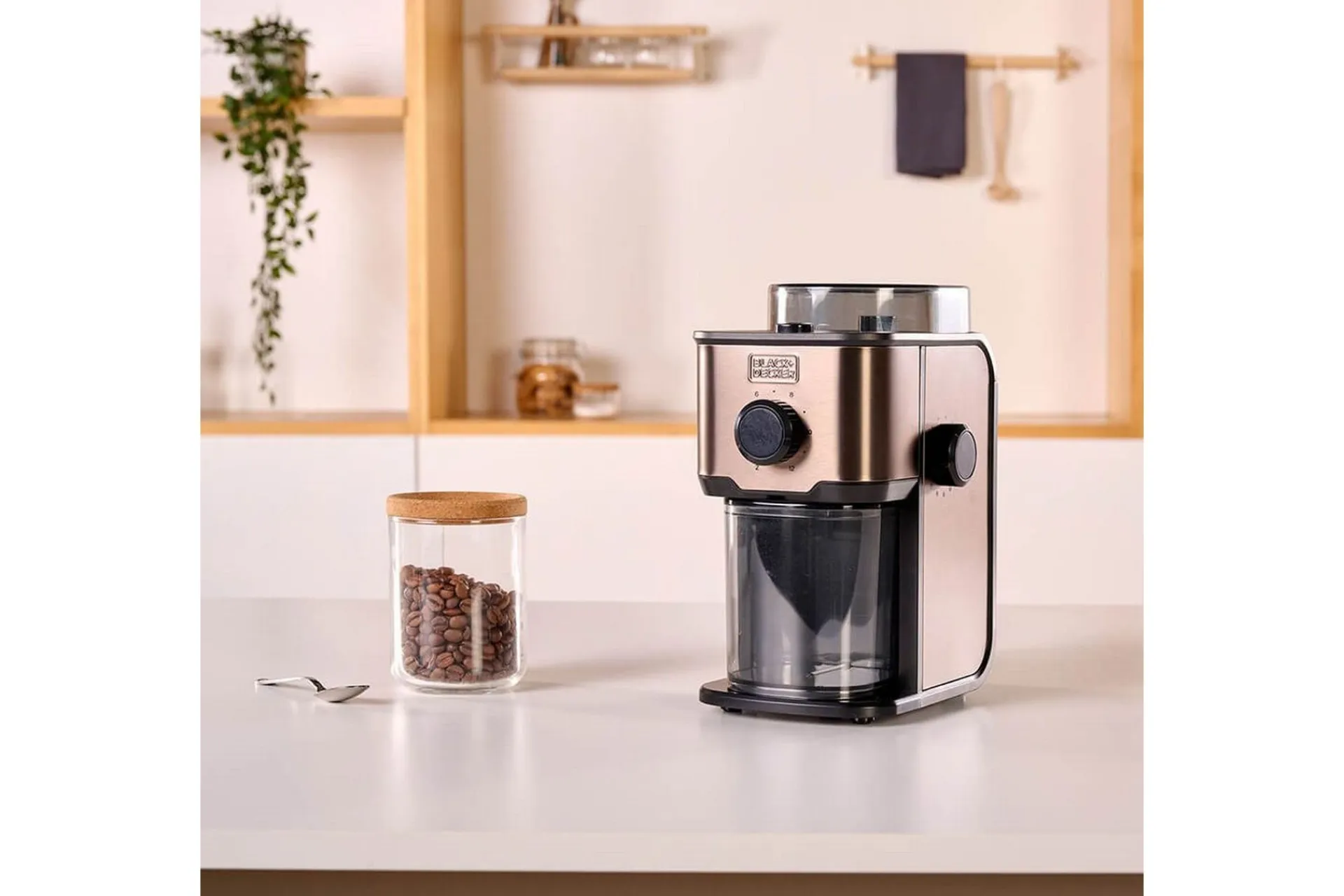 Black+Decker Kaffemaskin & Kaffetilbehør|Kjøkkenutstyr-Elektrisk Kaffekvern 150W Grey