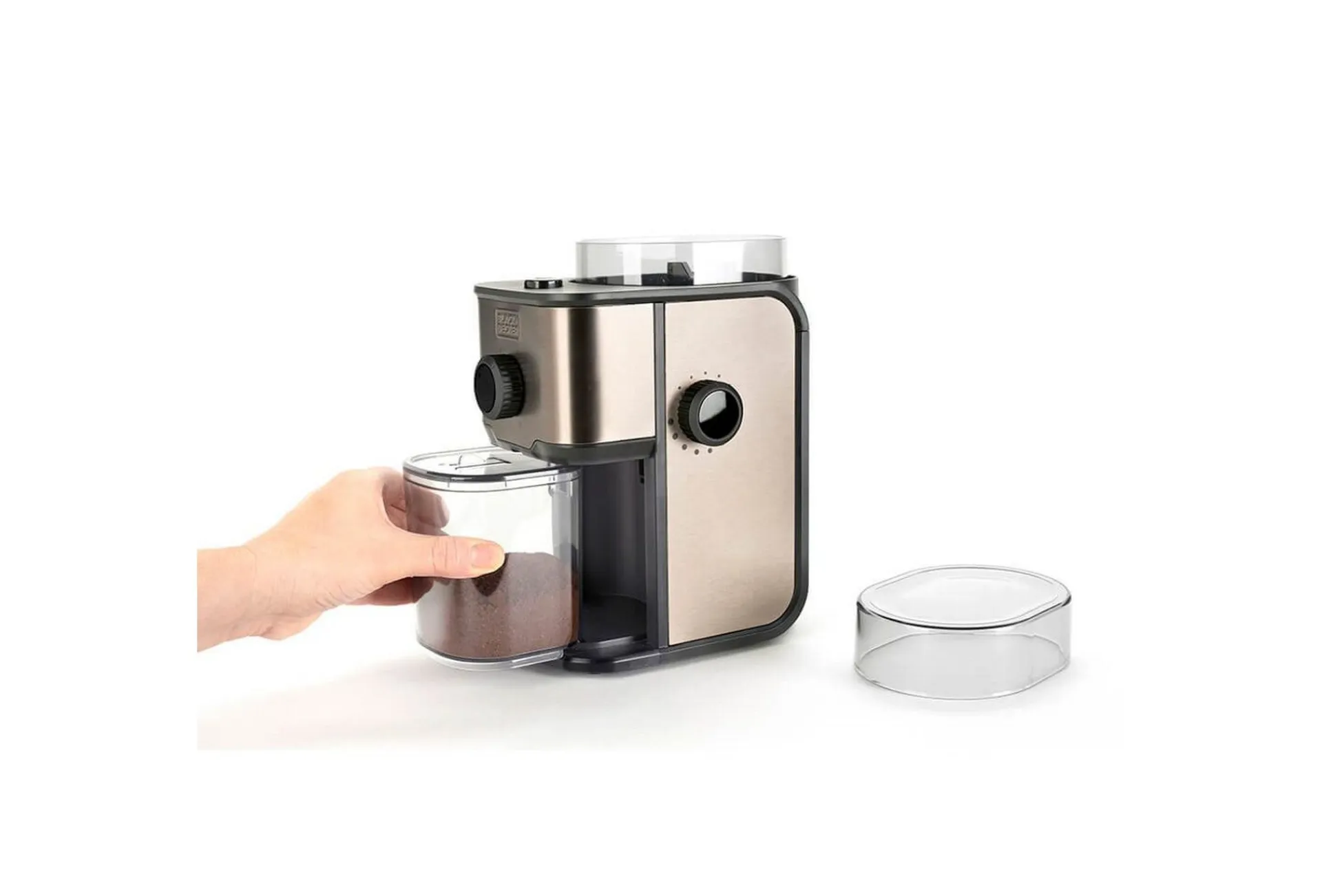 Black+Decker Kaffemaskin & Kaffetilbehør|Kjøkkenutstyr-Elektrisk Kaffekvern 150W Grey
