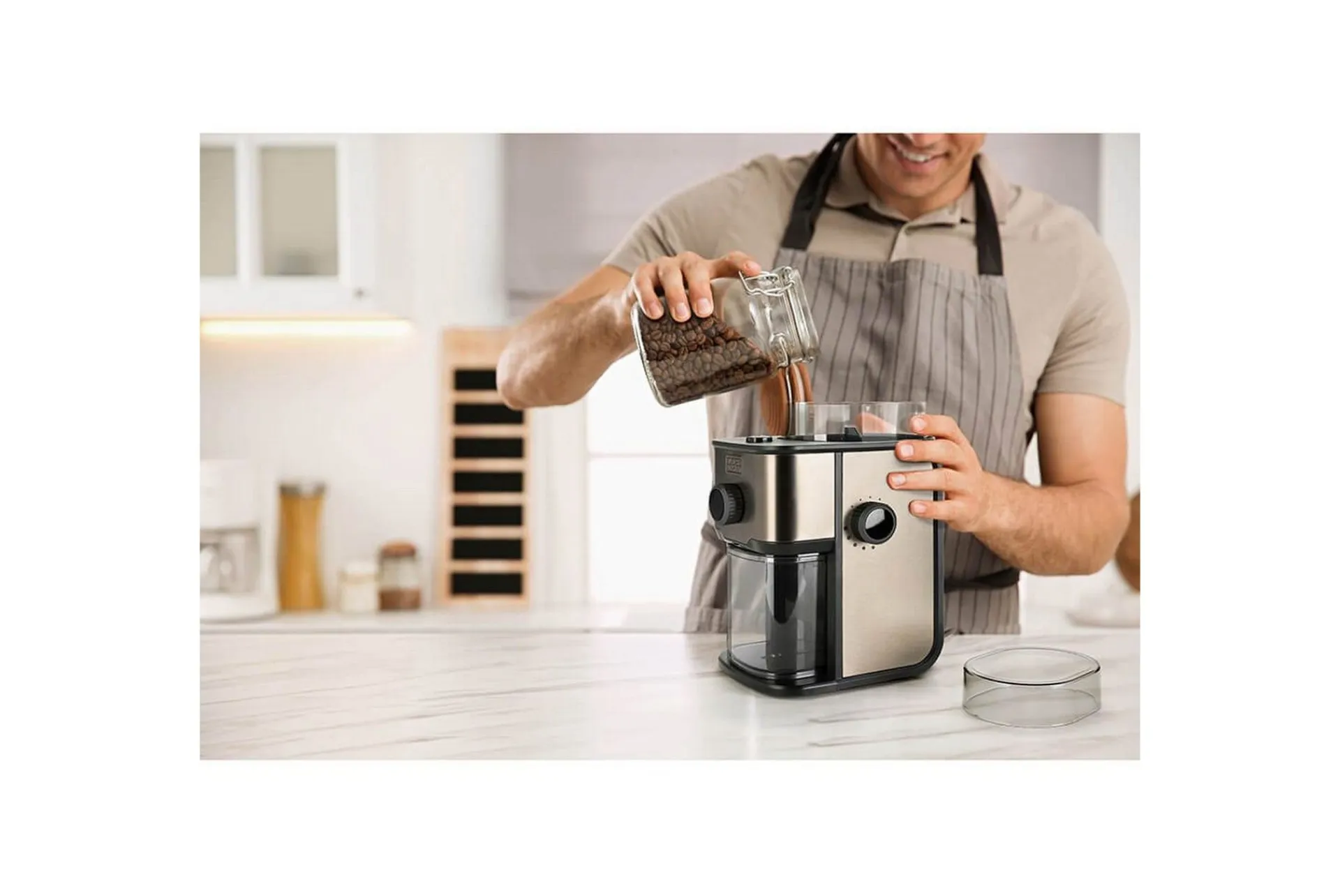 Black+Decker Kaffemaskin & Kaffetilbehør|Kjøkkenutstyr-Elektrisk Kaffekvern 150W Grey