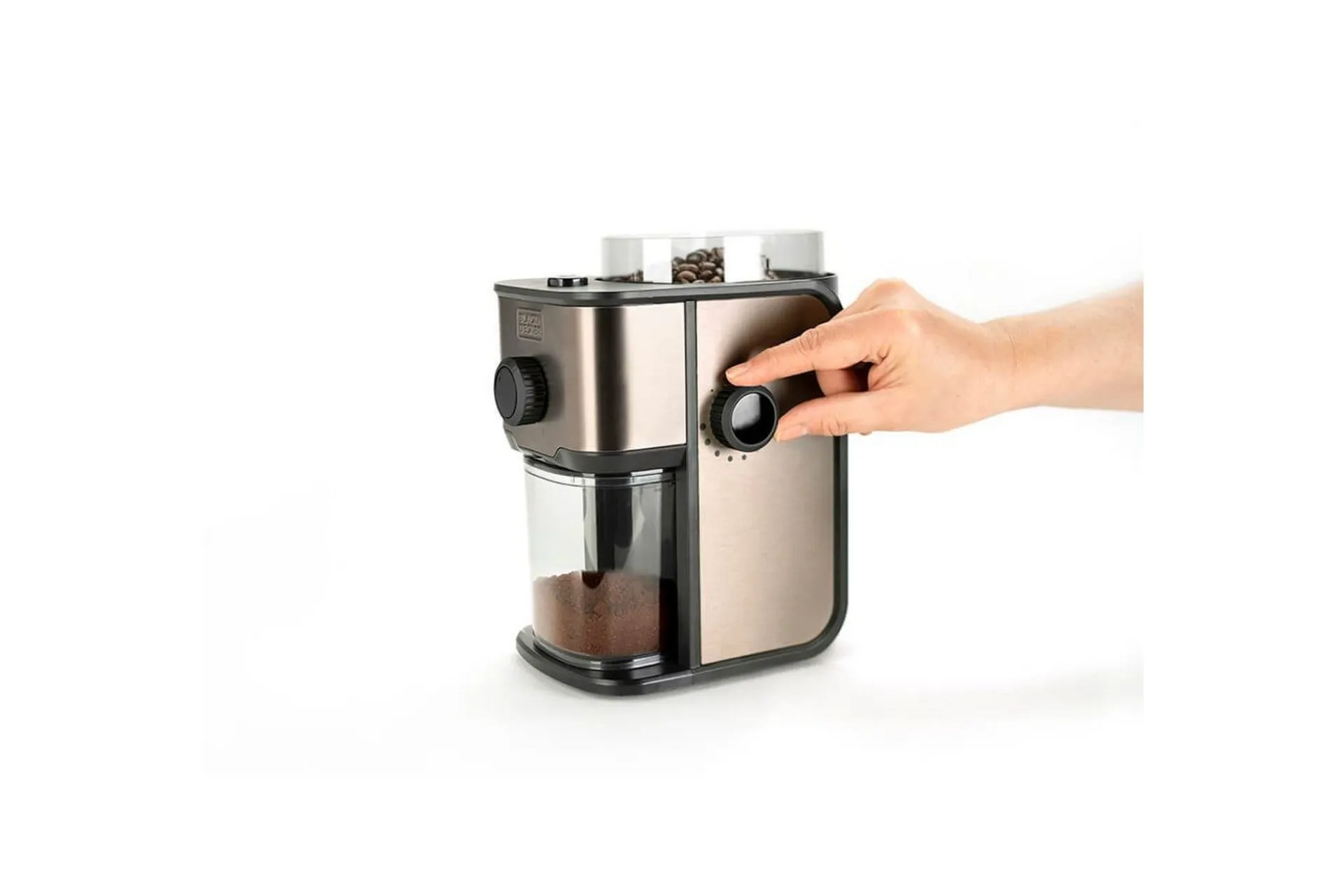 Black+Decker Kaffemaskin & Kaffetilbehør|Kjøkkenutstyr-Elektrisk Kaffekvern 150W Grey
