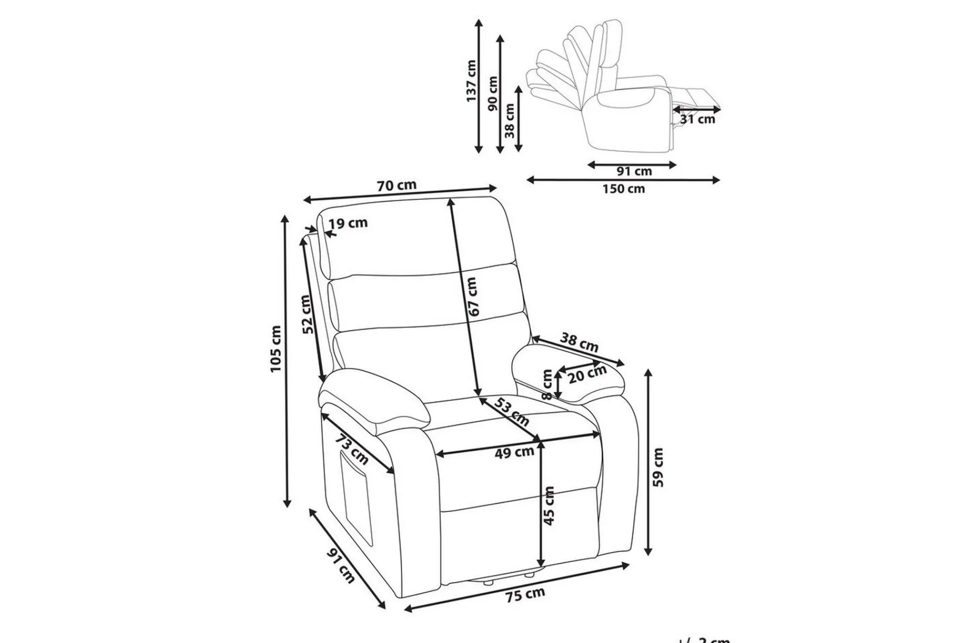 Elektrisk reclinerstol Rise