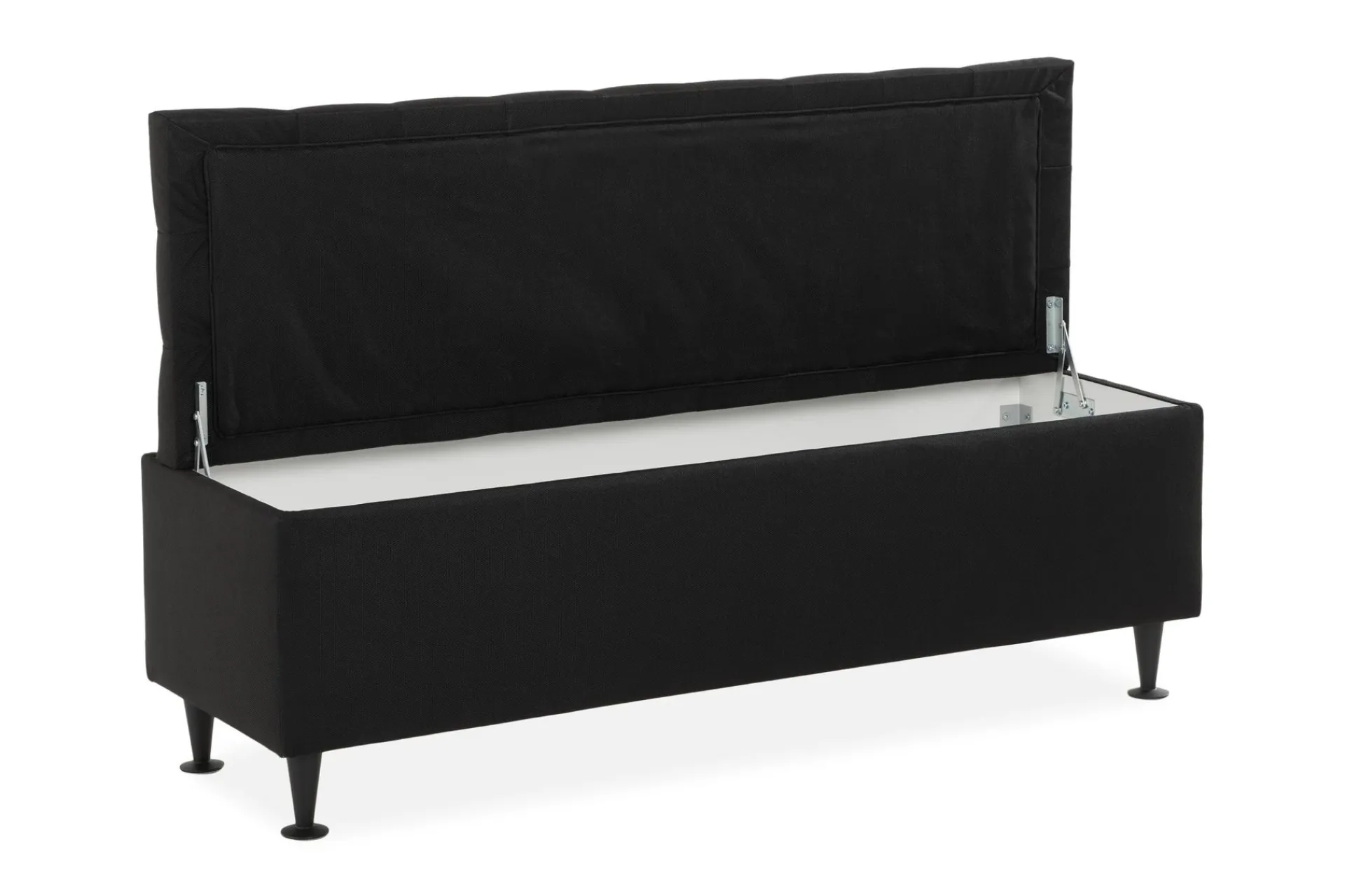 Benk|Sengetilbehør & Sengegavl-Ella Sengebenk 140cm Rutete Svart