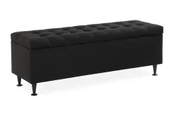Benk|Sengetilbehør & Sengegavl-Ella Sengebenk 140cm Rutete Svart
