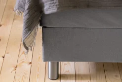 Kontinentalsenger|Komplett Sengepakke-Ella Sengepakke 90x200cm Dypheftet Sengegavl Lysegrå