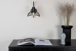 Venture Home Nattbordslampe-Elsa Vegglampe Dimbar LED Stor Svart