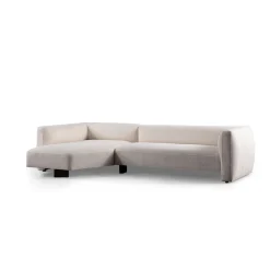 Sofa Med Sjeselong-Elvaris 4-seters sofa med Sjeselong Hvit
