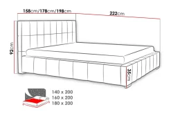 Bedly Sengeramme & Sengestamme-Elverum Seng 180x200 Ocra 17