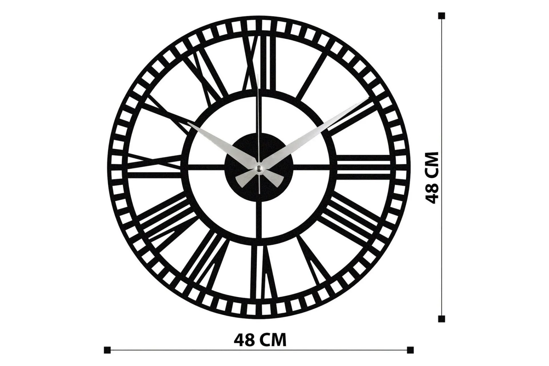 Veggklokke-Enzoclock - S004 Svart