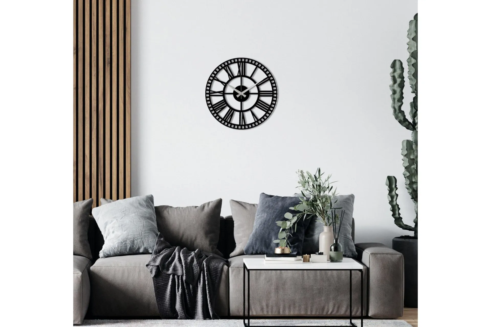 Veggklokke-Enzoclock - S004 Svart