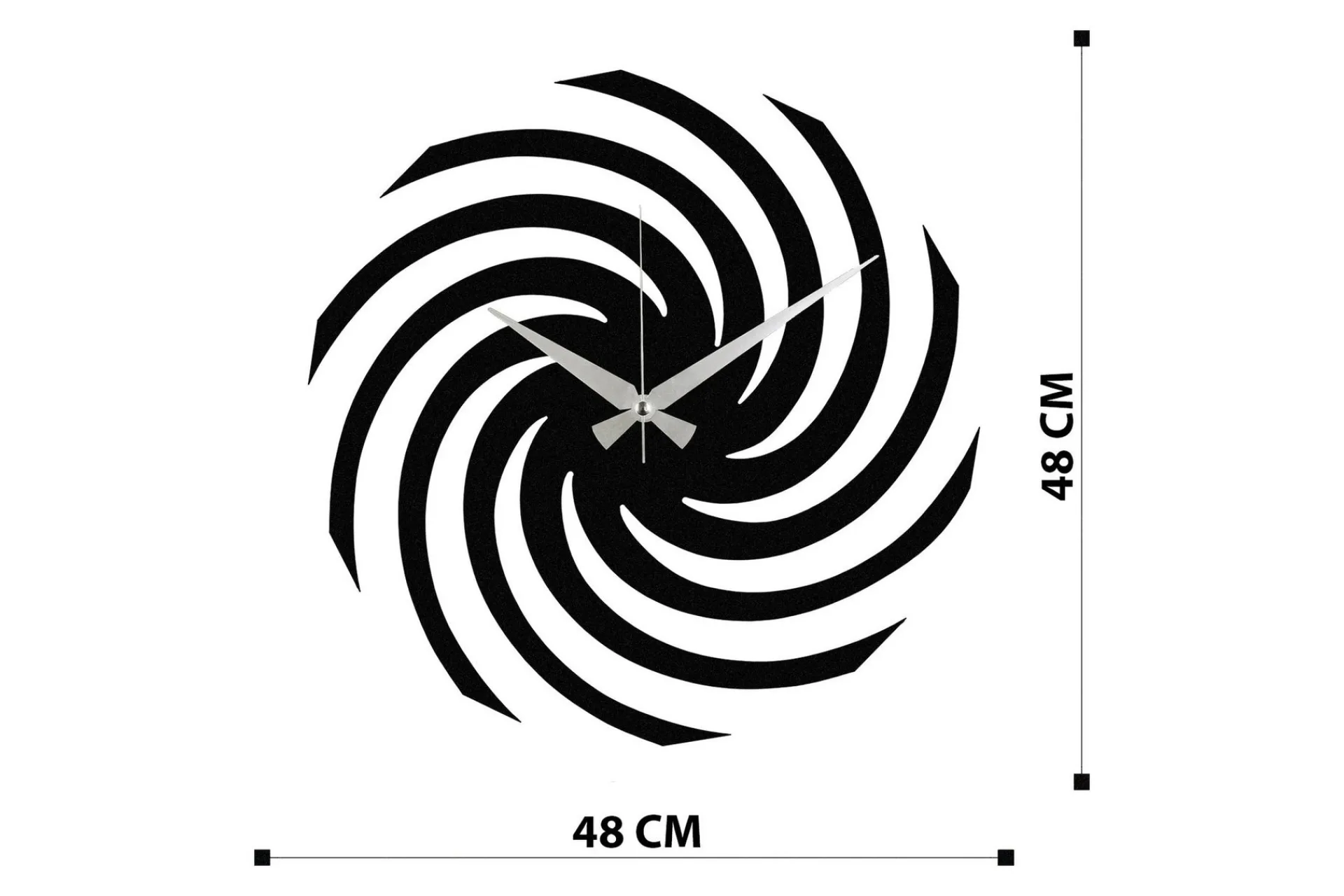 Veggklokke-Enzoclock - S023 Svart