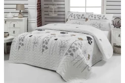 Sengeteppe-Eponj Home Sengeteppe Dobbelt 200x220+2 Putetrekk Quiltet Beige,Svart,Hvit,Grey