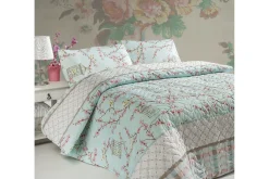 Sengeteppe-Eponj Home Sengeteppe Dobbelt 200x220+2 Putetrekk Quiltet Hvit,Flerfärgad