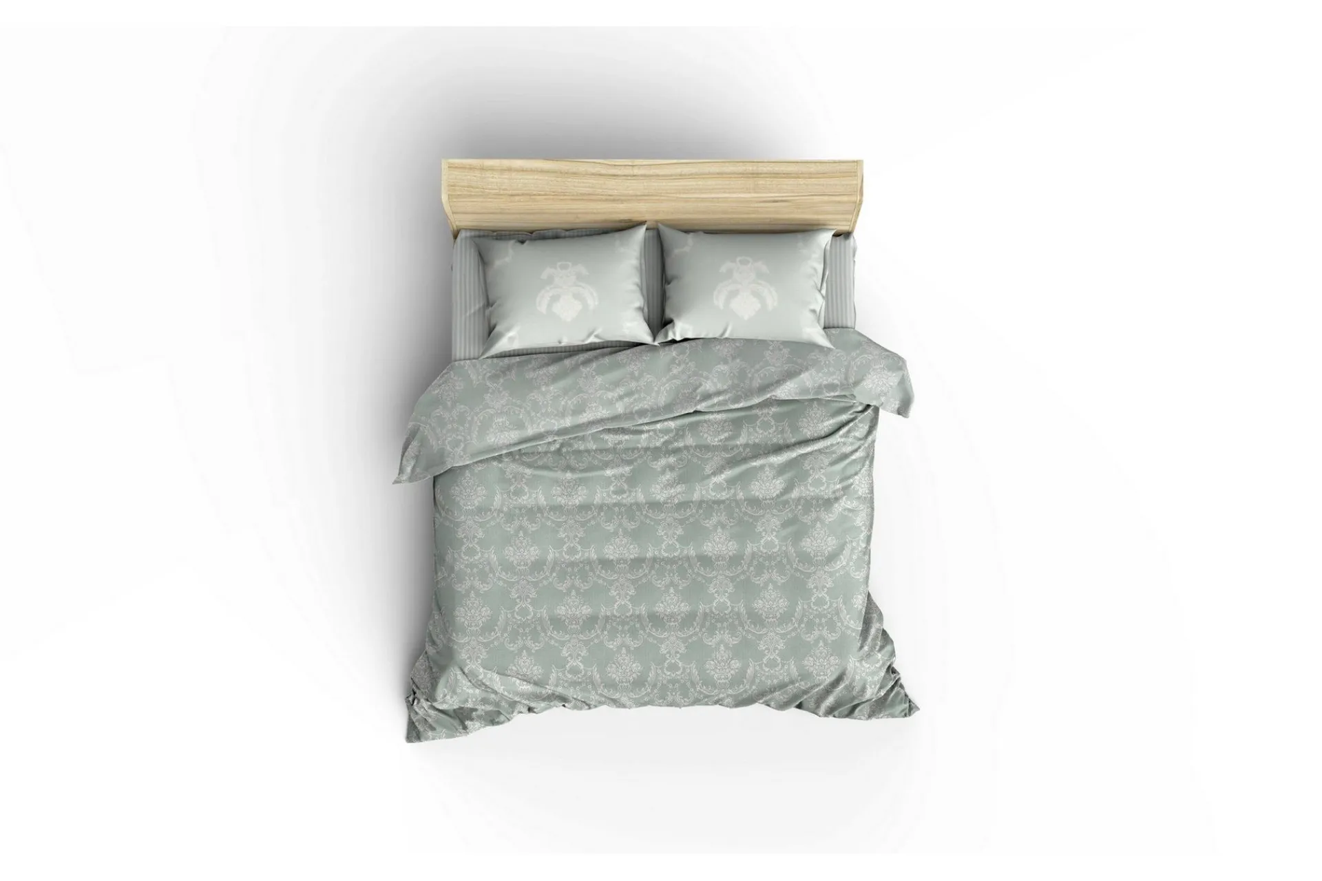 Sengeteppe-Eponj Home Sengeteppe Dobbelt 200x235+Laken+2 Putetrekk Grønn