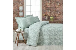 Sengetøysett & Dynetrekksett-Eponj Home Sengeteppe Enkelt 160x220+Putetrekk Quiltet Mintgrønn