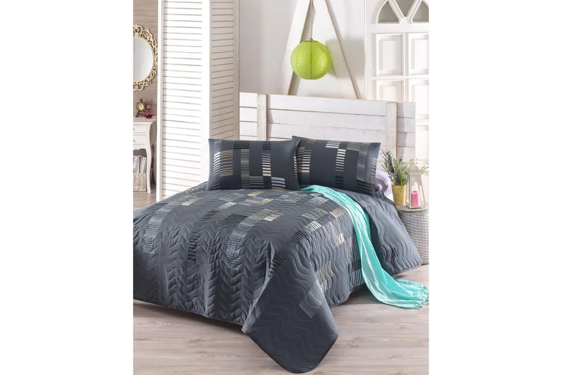 Sengetøysett & Dynetrekksett|Sengeteppe-Eponj Home Sengeteppe Enkelt 160x220+Putetrekk Quiltet Flerfarget