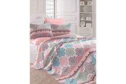 Sengeteppe-Eponj Home Sengeteppe Enkelt 160x235 cm Flerfärgad,Lyserød
