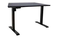 Kontorbord-Ergo Skrivebord med en motor 140x80 cm Svart