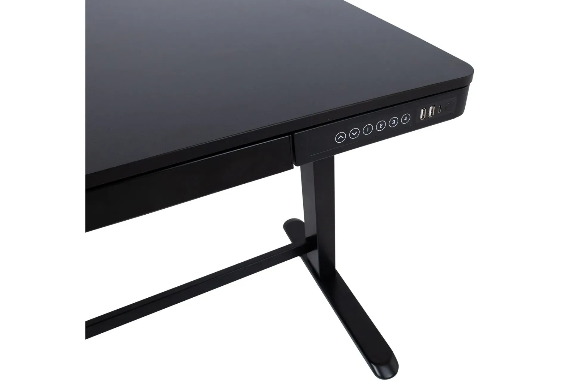 Kontorbord-Ergosum Skrivebord 120 cm Hev- og Senkbart Svart