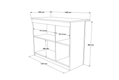 Barmøbler-Ermanno Barbord 120 cm Eik