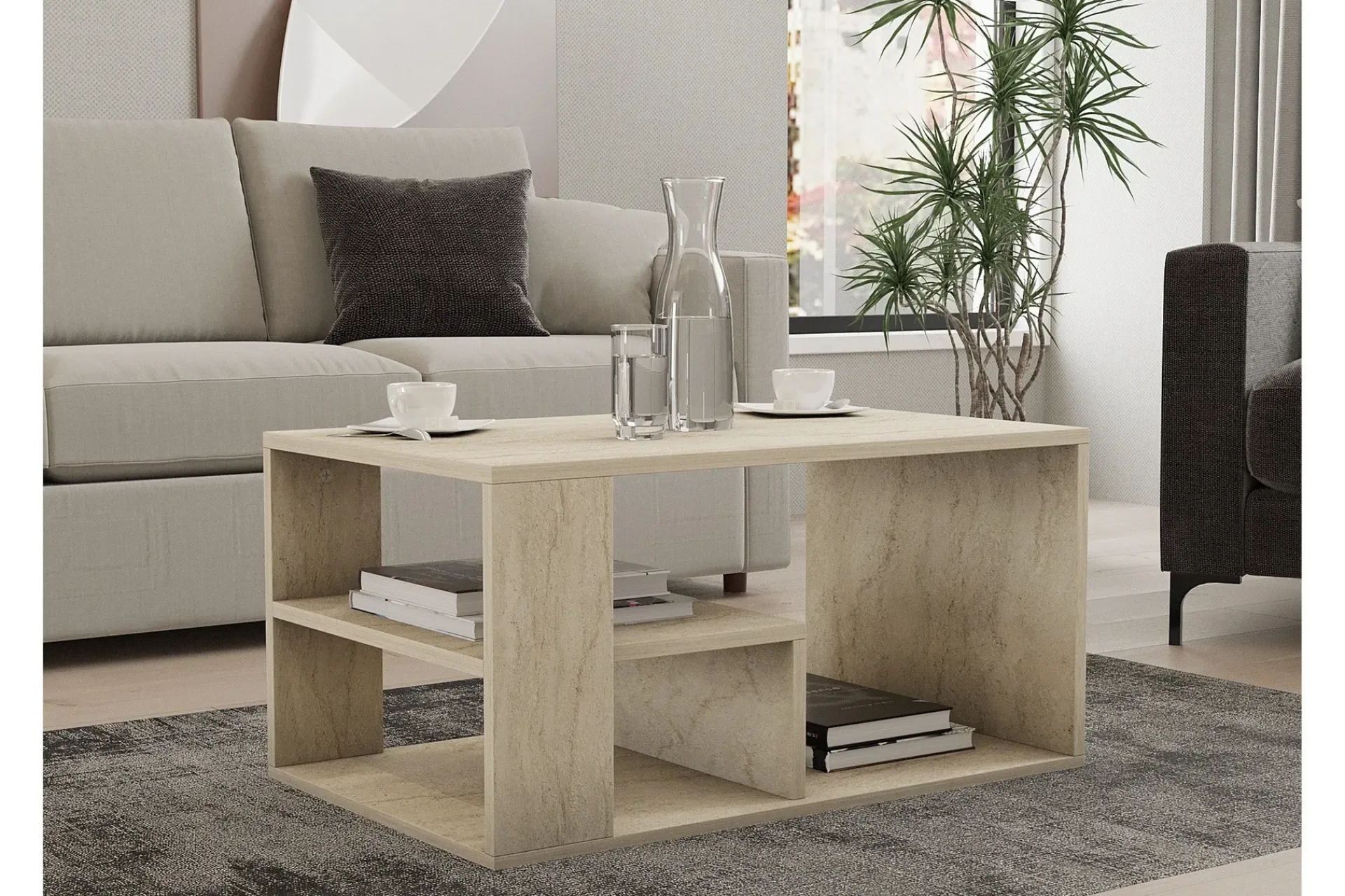 Sofabord-Eros Sofabord 80 cm Beige