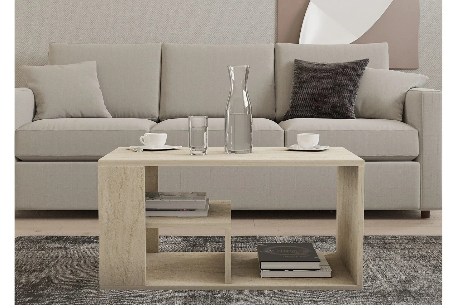 Sofabord-Eros Sofabord 80 cm Beige
