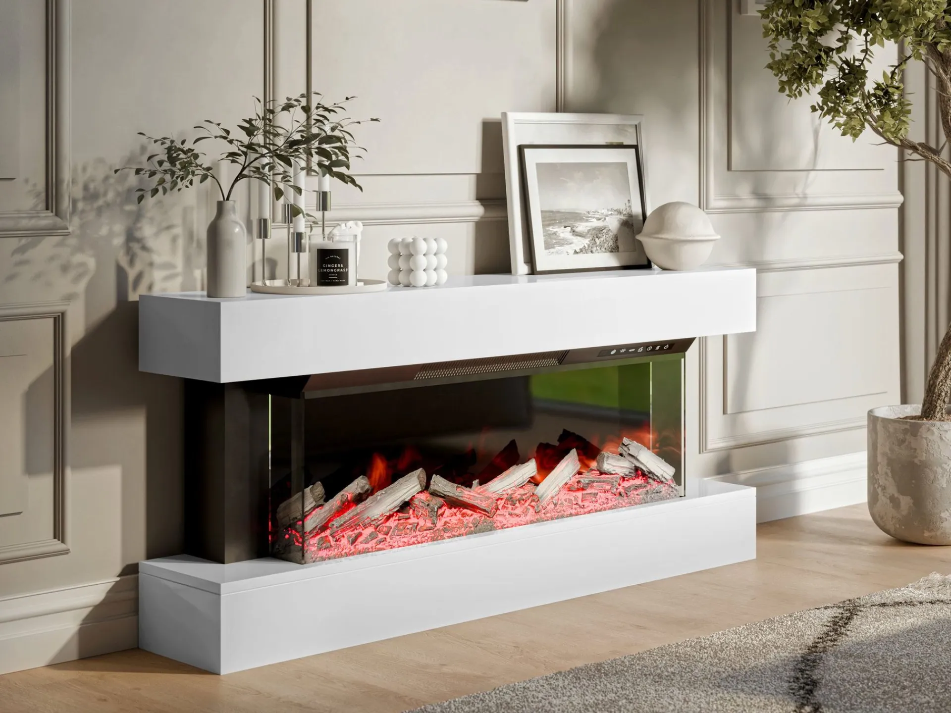 Tillbehør Peiser|Peis Uten Pipe-Erylin Elektrisk Peis 120 cm white
