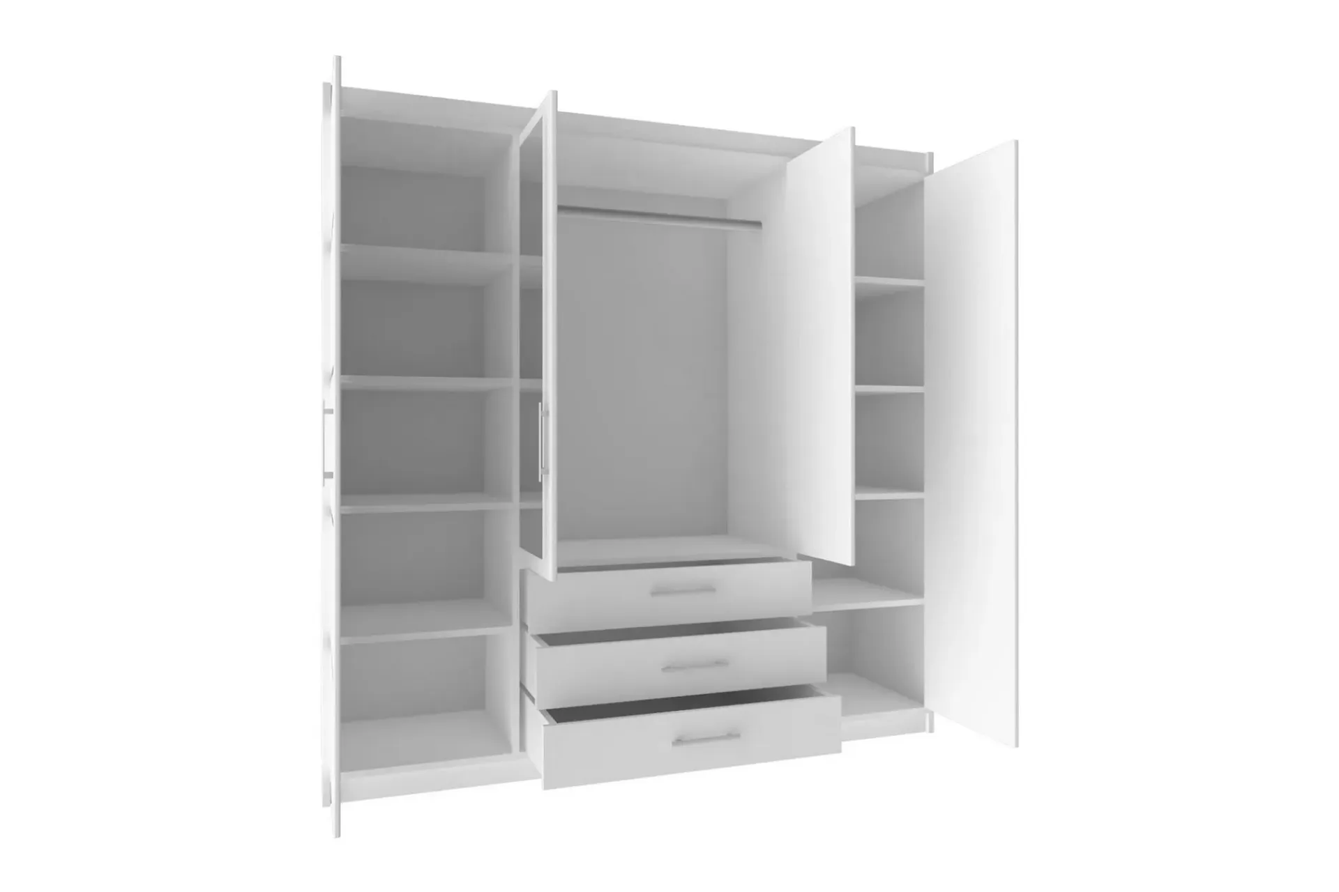 Scandinavian Choice Escaldes Stor Garderobe med Speil 196 cm bred 200 cm høy