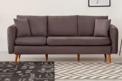 Velour Sofa & Fløyel Sofa-Espeut 3-seter Sofa Grey