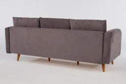 Velour Sofa & Fløyel Sofa-Espeut 3-seter Sofa Grey