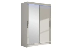 Garderober & Garderobesystem-Estella Garderobe med Speil 120x200 cm Hvit